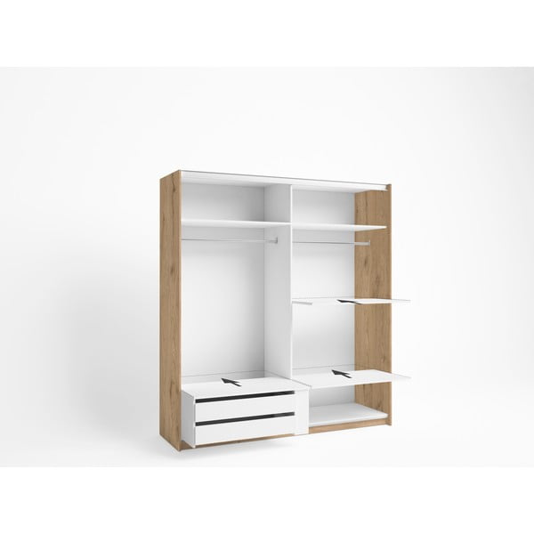 Crni ormar u dekoru hrasta s kliznim vratima 182x200 cm Care - Marckeric-image-1