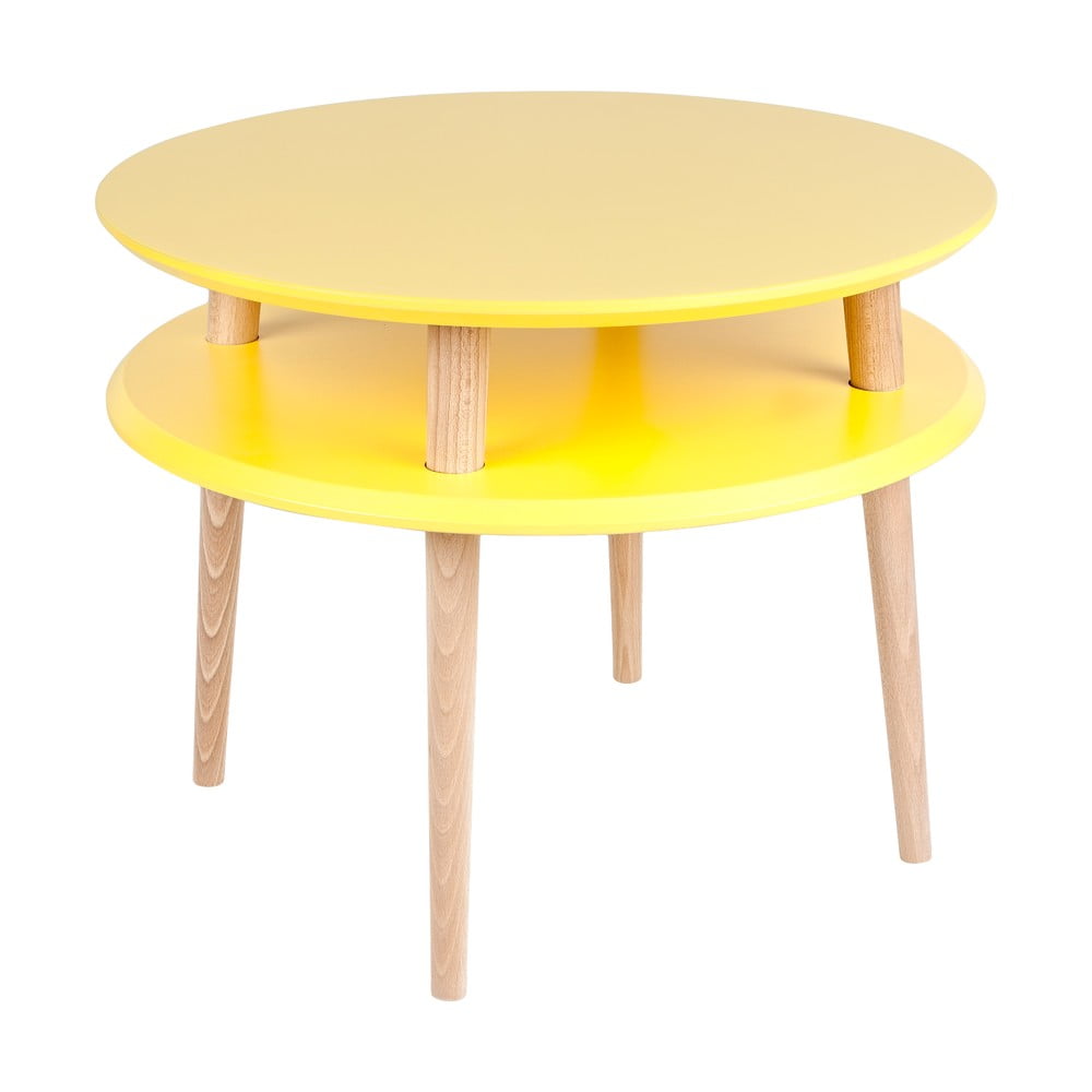 Žuti stolić za kavu Ragaba UFO ⌀ 57 cm
