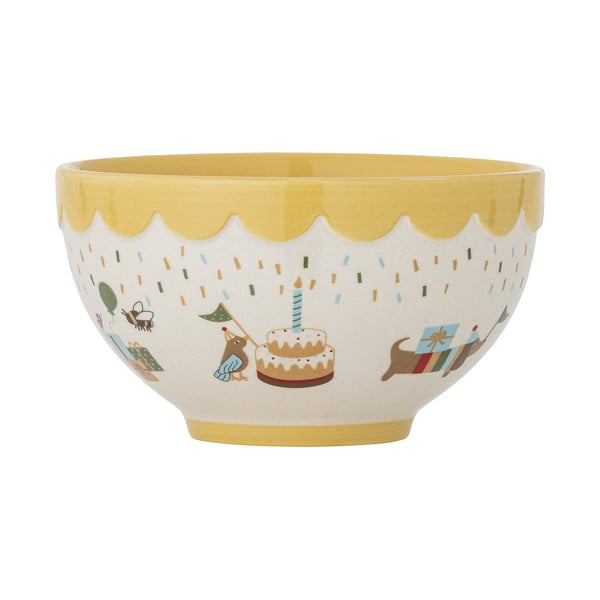 Žuta /krem dječja zdjelica od kamenine ø 13,5 cm Celebrate – Bloomingville Mini