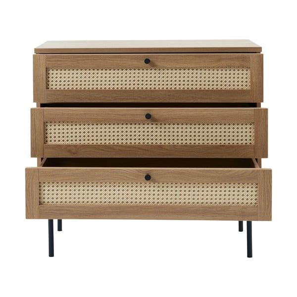 Niska komoda u dekoru hrasta u prirodnoj boji 80x75 cm Pensacola – Unique Furniture-image-3