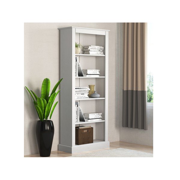 Bijela biblioteka od masivnog bora 181x31 cm Mille – Støraa-image-1