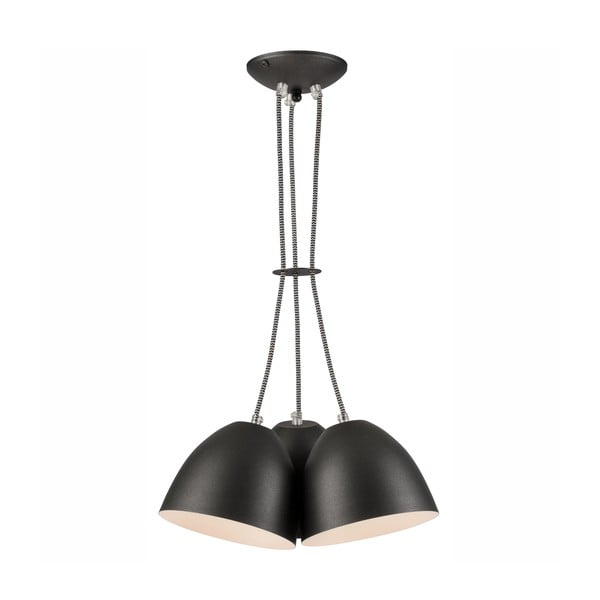 Crna viseća lampa s metalnim sjenilom - LAMKUR