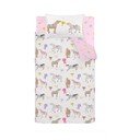 Ružičasta/krem dječja posteljina za krevet za jednu osobu 135x200 cm Happy Horses – Catherine Lansfield