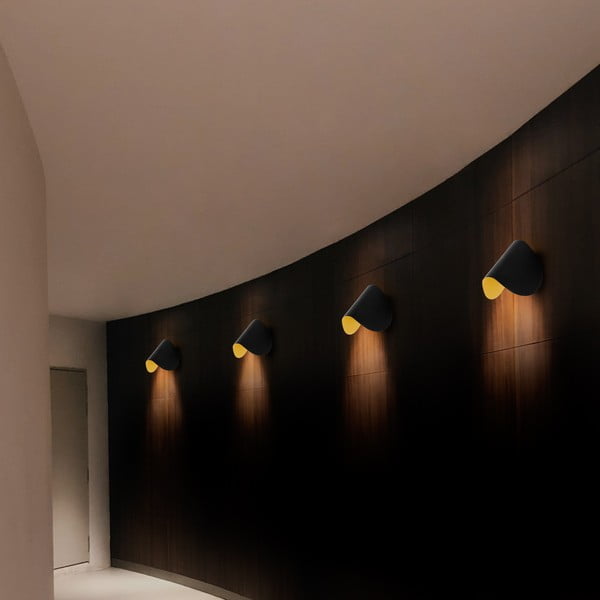 Crna LED zidna lampa Heybe – Opviq lights-image-1