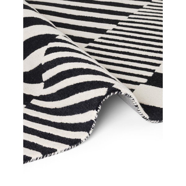 Crno-bijeli ručno rađen vunen tepih 160x230 cm Stryve Flux – Elle Decoration-image-4