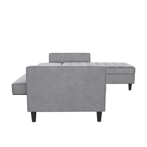 Svijetlo siva baršunasti kutna garnitura Presley – Støraa-image-4