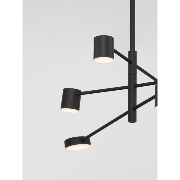 Crna LED viseća svjetiljka aluminijska s mogućnosti zatamnjivanja sa sjenilom od akrilnog stakla ø 100 cm Nordik – Nova Luce-image-2