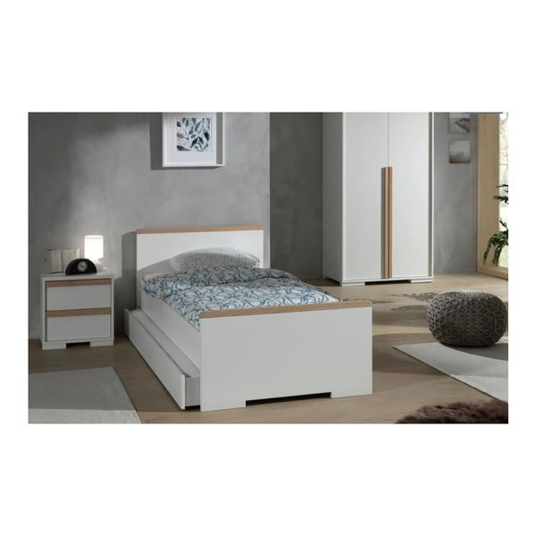 Bijeli dječji noćni ormarić London – Vipack-image-2