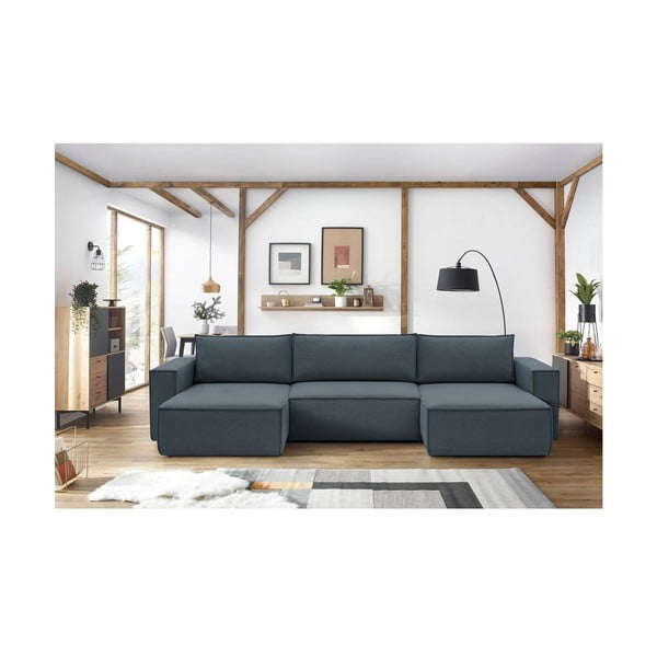 Tamno plava kutna garnitura (u obliku slova "U") Nihad – Bobochic Paris-image-1