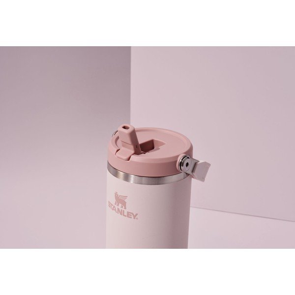 Svijetlo ružičasta termosica od nehrđajućeg čelika 410 ml IceFlow™ Flip Straw 2.0 Tumbler Rose Quartz – Stanley-image-1