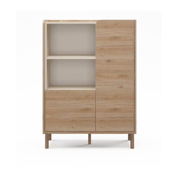 Ormarić u dekoru hrasta u prirodnoj boji 90x125x40 cm Monza – Marckeric