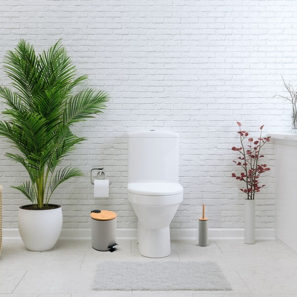 Smeđe-siva željezna kanta za smeće s pedalom 3 l   Adonis – Spirella-image-1