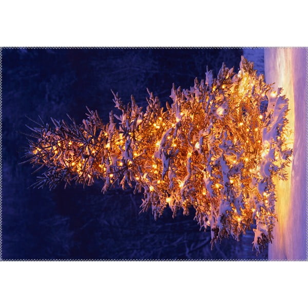 Tepih Vitaus Christmas Period Osvijetljeno drvo izvana, 50 x 80 cm