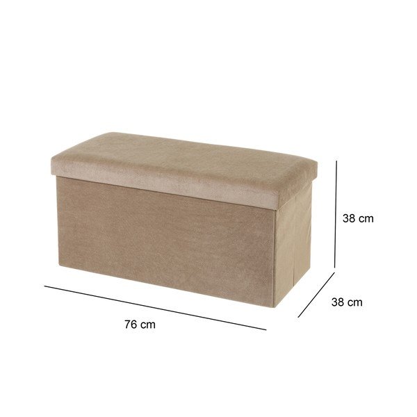 Bež baršunasti tabure Velvet – Casa Selección-image-3