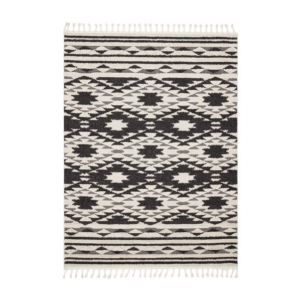 Crno bijeli tepih Asiatic Carpets Taza, 120 x 170 cm