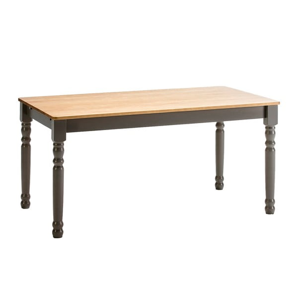 Sivi stol za blagovanje od punog borovog drveta Marckeric Iryna, 150 x 85 cm
