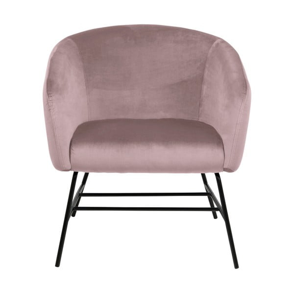 Puderasto ružičasta baršunasta fotelja Acton Ramsey-image-2