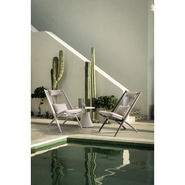 Bež metalna vrtna fotelja Aloha – Bizzotto-image-1