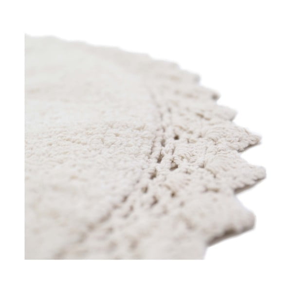 Kremasto bijeli ručno rađeni pamučni tepih Nattiot Perla, ø 110 cm-image-3