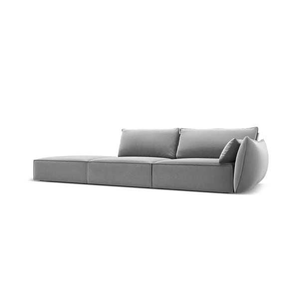 Svijetlo siva baršunasta sofa s desnim kutom 264 cm Vanda – Mazzini Sofas-image-2