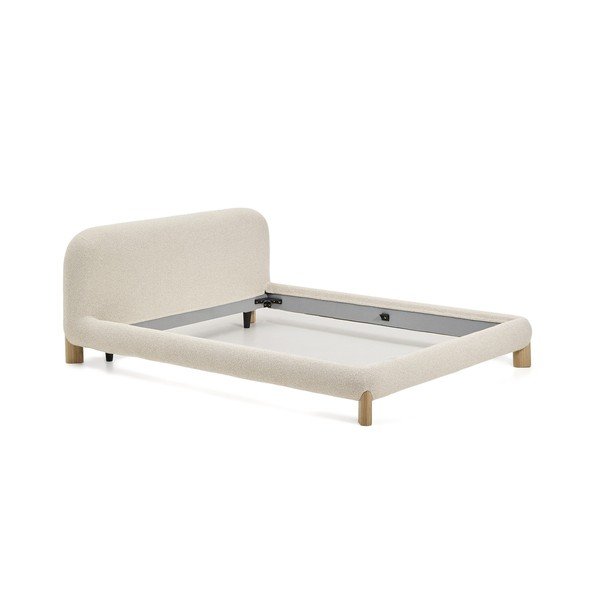 Bež tapecirani bračni krevet bez podnice 180x200 cm Odina – Kave Home-image-2