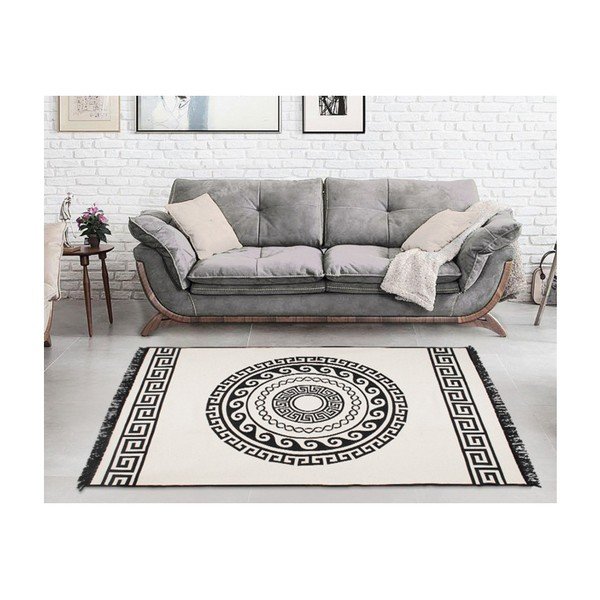Bež-crni dvostrani tepih Mandala, 120 x 180 cm-image-4