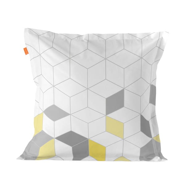 Blanc Symmetry Triangles pamučna navlaka za jastuke, 60 x 60 cm