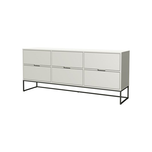 Bijela komoda s crnim metalnim nogama Tenzo Lipp-image-3