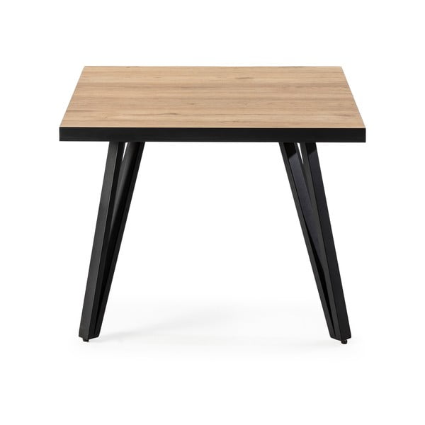 Crni/u prirodnoj boji stolić za kavu s pločom stola u dekoru hrasta 60x60 cm Sindi – Marckeric-image-2