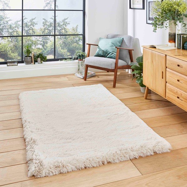 Krem tepih 80x150 cm Super Teddy – Think Rugs-image-1