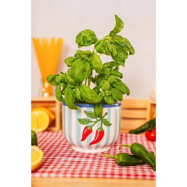 Keramička ručno oslikana ukrasna tegla za cvijeće ø 12 cm Chilli – Sass & Belle-image-1