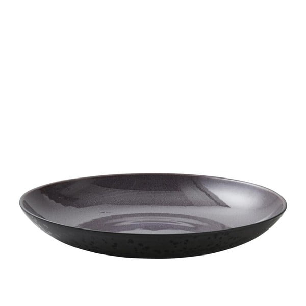 Zdjela za serviranje crne keramike s unutarnjom glazurom u ljubičastoj Bitz Mensa, promjera 40 cm