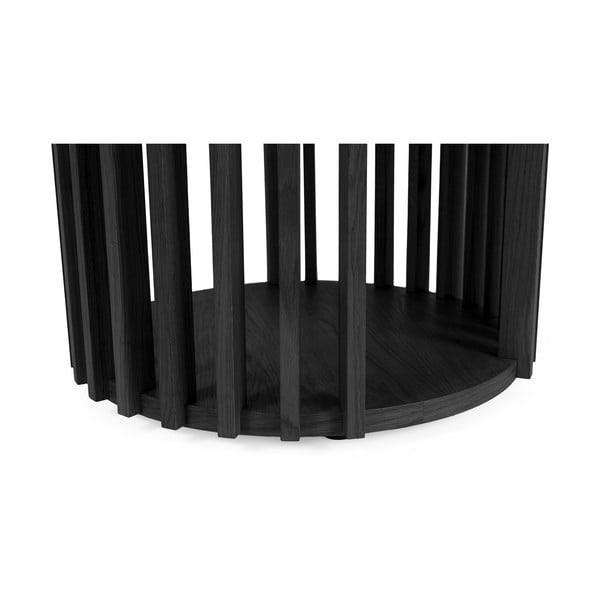 Crni pomoćni stolić Woodman Drum, ø 53 cm-image-1