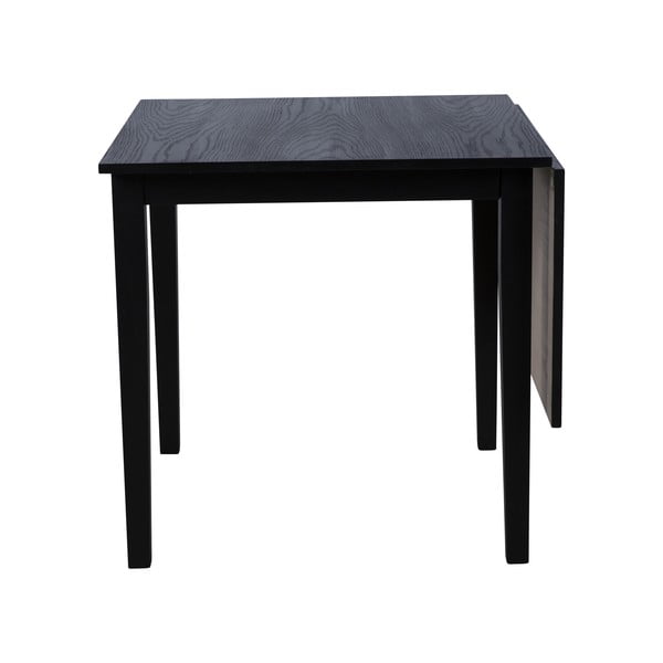 Crni sklopivi blagovaonski stol od hrastovine Canett Salford, 75 x 75 cm
