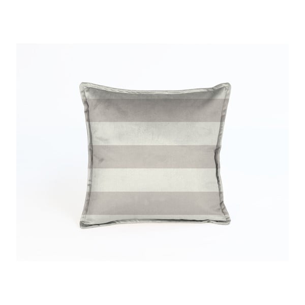 Bež dekorativna jastučnica Velvet Atelier Stripes, 45 x 45 cm