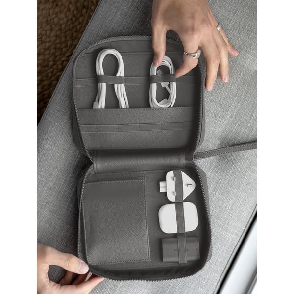 Uredski organizator za kablove od imitacije kože Cable Tidy – Stackers-image-1