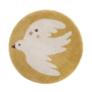 Oker žuti dječji tepih ø120 cm Bohemian Bird Miel – Nattiot