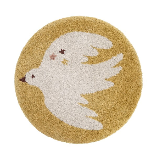 Oker žuti dječji tepih ø120 cm Bohemian Bird Miel – Nattiot