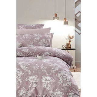 Ružičasta posteljina za bračni krevet/za produženi krevet od renforce pamuka s uključenom plahtom/4-dijelna 200x220 cm – Mila Home