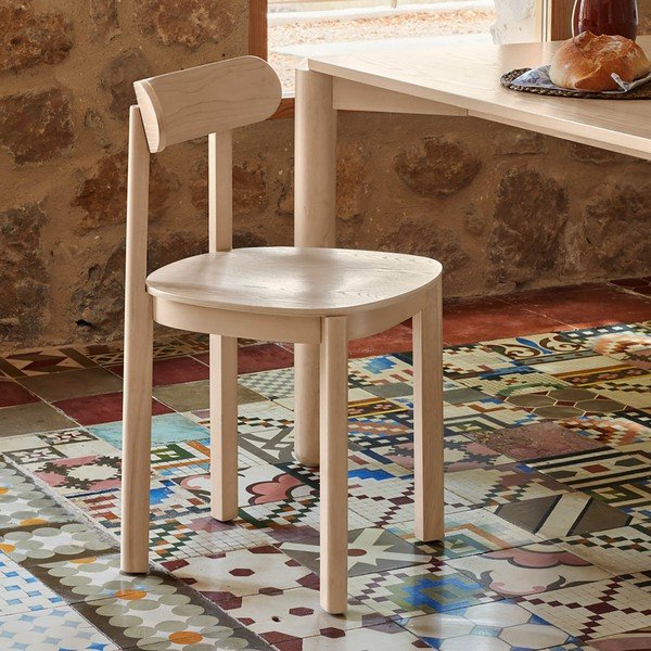 Blagovaonska stolica u dekoru jasena u prirodnoj boji Nara – Teulat-image-1