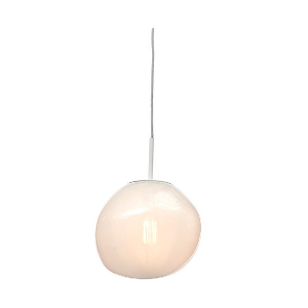 Bijela viseća svjetiljka sa staklenim sjenilom ø 12 cm Helsinki – it's about RoMi