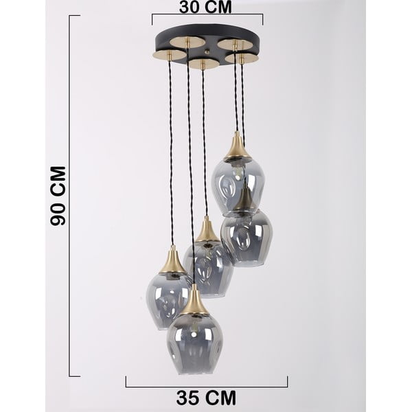 Viseća svjetiljka sa staklenim sjenilom ø 15 cm Marlo – Squid Lighting-image-4
