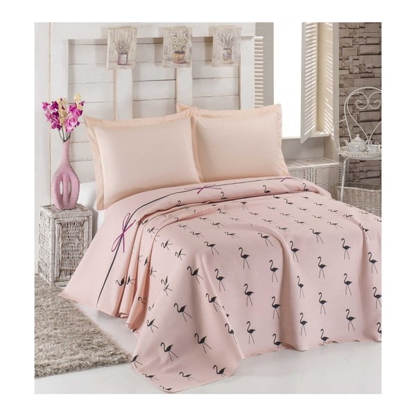 Lagani prekrivač Flamingo krevet, 200 x 235 cm