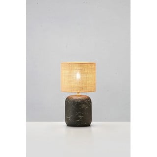 Crna/u prirodnoj boji stolna lampa sa sjenilom od jute (visina 45 cm) Montagna – Markslöjd
