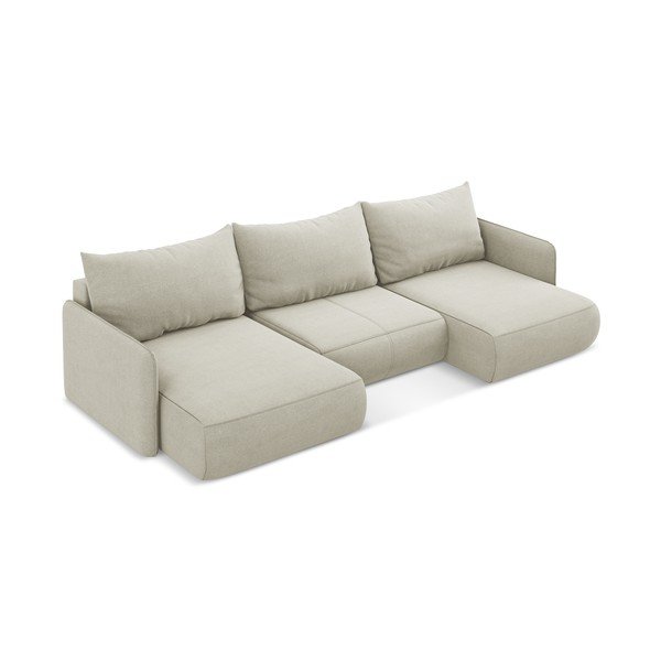 Krem sklopiva/s prostorom za odlaganje kutna garnitura Nanea – Makamii-image-3