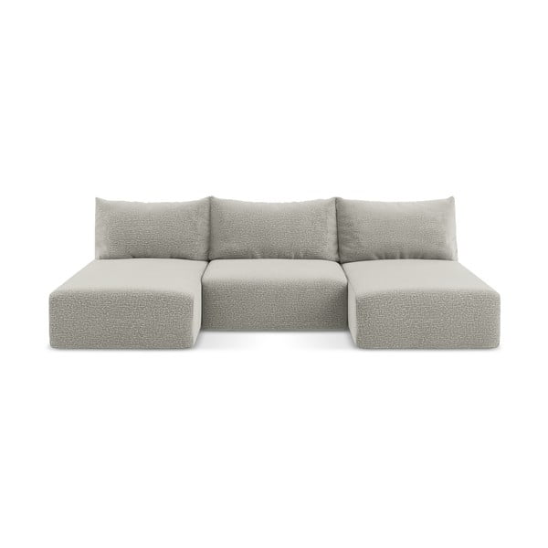 Svijetlo siva sklopiva/s prostorom za odlaganje kutna garnitura Kalena – Makamii