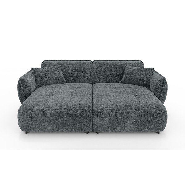 Tamno siva sofa od šenila s ležaljkom 252 cm Nelia Big – Ropez
