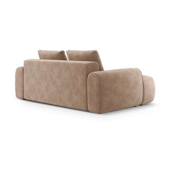 Svjetlo smeđa baršunasti sofa 200 cm Linz – Cosmopolitan Design-image-3