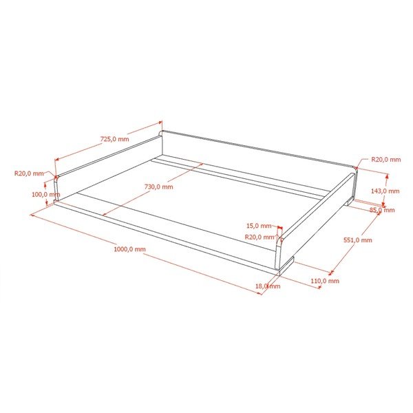 Stol za presvlačenje (dubina komode 55 cm) u dekoru oraha u tamnoj prirodnoj boji Ilyas – Vipack-image-2