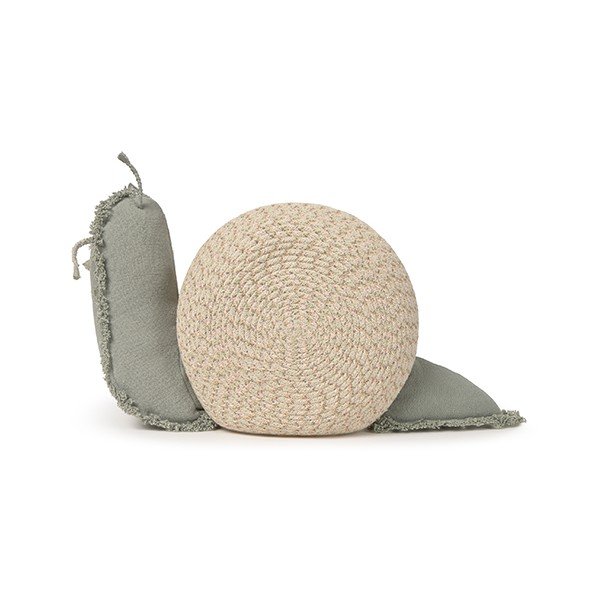 Krem/kadulja zelena tekstilna dječja kutija za pohranu 60x24x30 cm Big Snail – Lorena Canals